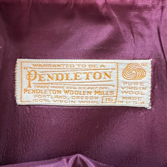 Vintage Pendleton Red Tartan Plaid Wool A Line Midi Skirt 10 - Picture 3 of 3